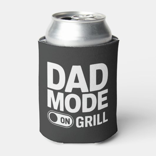 Dad Mode Grill On BBQ Humor 缶クーラー (缶正面)