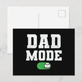 Dad Mode on | 野球ファミリーのかわいいデザイン ポストカード (正面/裏面)