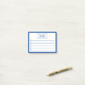 Dad Modern Blue Monogram 4" x 3" To Do List ポストイット (デスク上)