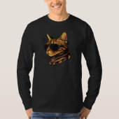 Dad Mom Cat Sunglasses  Bengal Cat Tシャツ (正面)