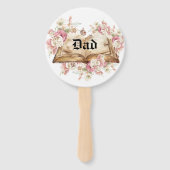Dad & Mom Fairytale Book Flowers Rose Baby Shower ハンドファン (正面)