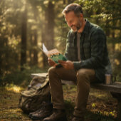 'DAD' Mountain Landscape Greeting Card カード