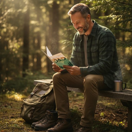 'DAD' Mountain Landscape Greeting Card カード