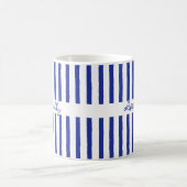 Dad Mug Custom Striped Kids Names Coffee Cup コーヒーマグカップ (中央)
