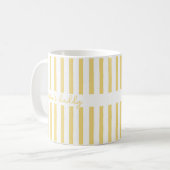 Dad Mug Custom Striped Kids Names Coffee Cup コーヒーマグカップ (正面左)