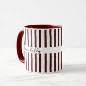 Dad Mug: Custom Striped Kids Names Coffee Cup マグカップ (正面左)