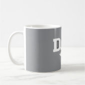 Dad Mustache Mug Grey and White コーヒーマグカップ (左)