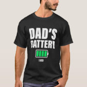 Dad Of 1 Low Battery Dadâ€™S Father'S Day Tシャツ (正面)