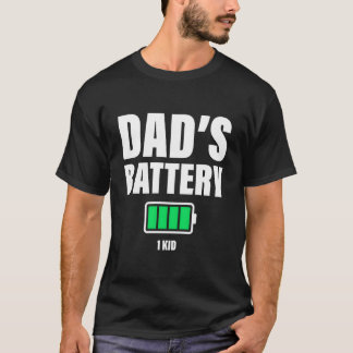 Dad Of 1 Low Battery Dadâ€™S Father'S Day Tシャツ