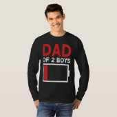 Dad of 2 Boys Father's Day Tシャツ (正面フル)