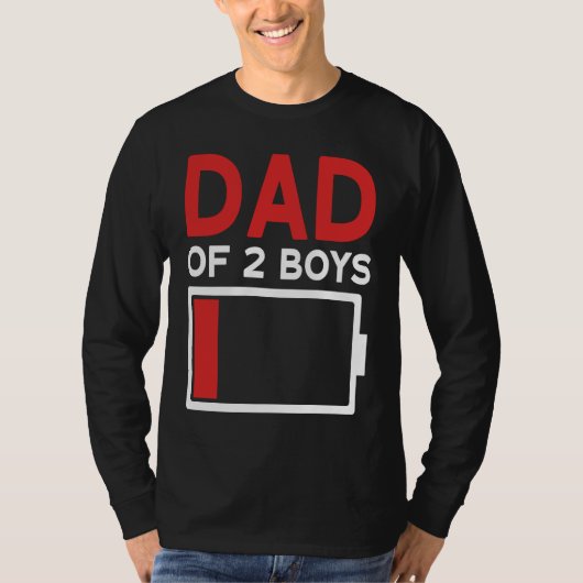 Dad of 2 Boys Father's Day Tシャツ (正面)