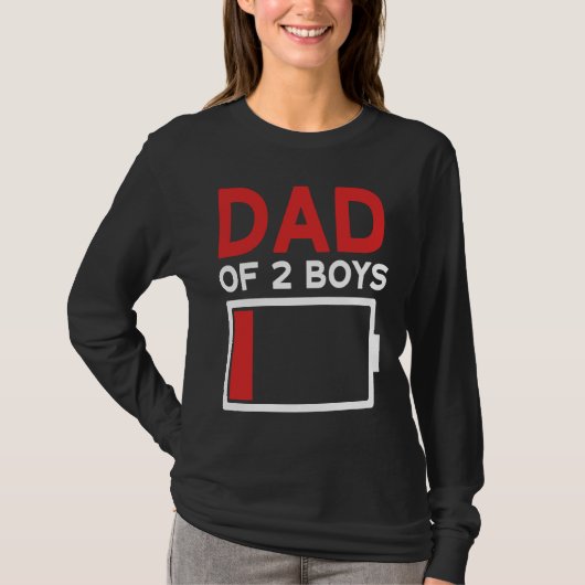 Dad of 2 Boys Father's Day Tシャツ (正面)
