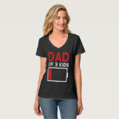 Dad of 3 Kids Father's Day Tシャツ (正面フル)