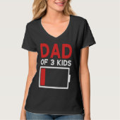 Dad of 3 Kids Father's Day Tシャツ (正面)