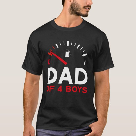 Dad of 4 Boys Father s Day Dad Tシャツ (正面)