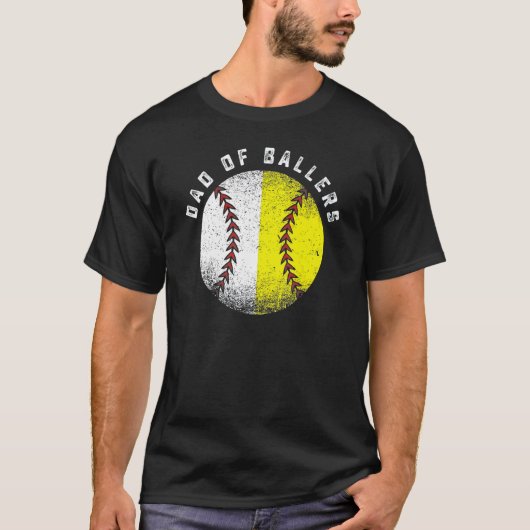 Dad Of Ballers Baseball Softball  Father s Day Tシャツ (正面)