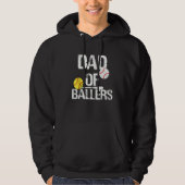 Dad of Ballers Dad of Baseball And Softball Player パーカ (正面)