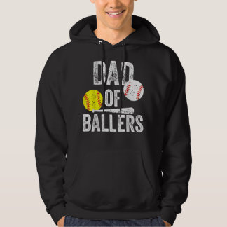 Dad of Ballers Funny Dad of Baseball and Softball  パーカ