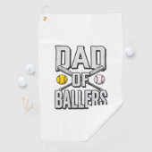 Dad of Ballers Softball and Baseball Vintage Shirt ゴルフタオル (インサイチュ)