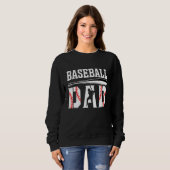 Dad Of Ballers Softball Baseball Player Dad Father スウェットシャツ (正面フル)