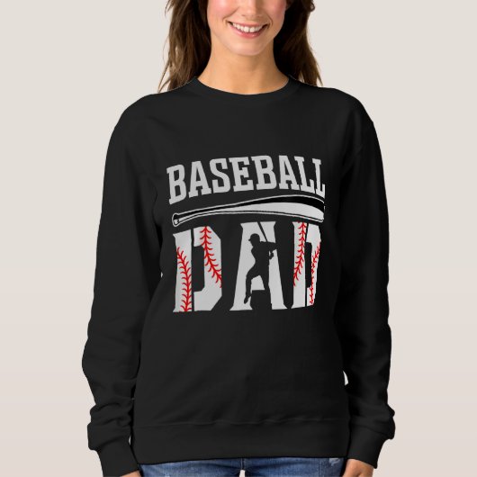 Dad Of Ballers Softball Baseball Player Dad Father スウェットシャツ (正面)