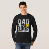 Dad Of Ballers Softball Baseball Player Dad Father Tシャツ (正面フル)