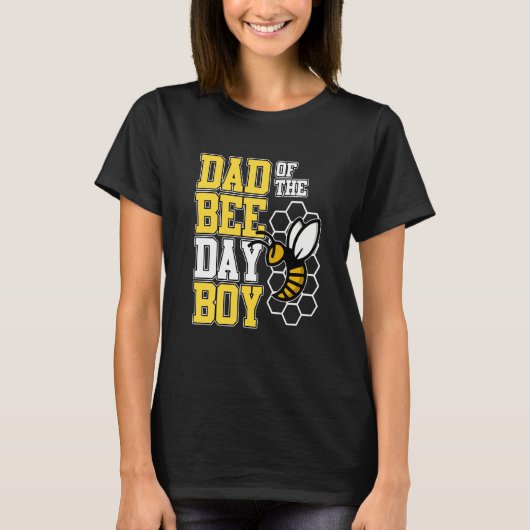 Dad Of Bee Day Boy Honey Beekeeper Beekeeping Grap Tシャツ (正面)
