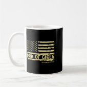 Dad Of Girls Outnumbered Us Flag Father's Day Daug コーヒーマグカップ (左)