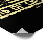 Dad Of Girls Outnumbered Us Flag Father's Day Daug ポスター (角)