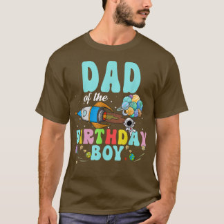 Dad Of The Birthday Astronaut Boy Space Party T-Sh Tシャツ