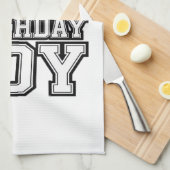 Dad of the Birthday Boy Football Lover Family birt キッチンタオル (四つ折り)