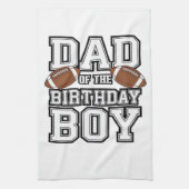 Dad of the Birthday Boy Football Lover Family birt キッチンタオル (縦)