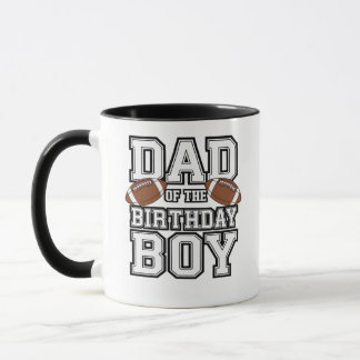 Dad of the Birthday Boy Football Lover Family birt マグカップ