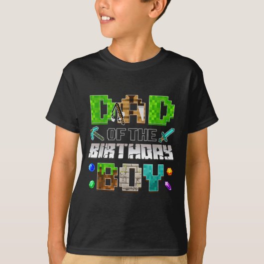 Dad Of The Birthday Boy Funny Gaming Birthday Xel Tシャツ (正面)