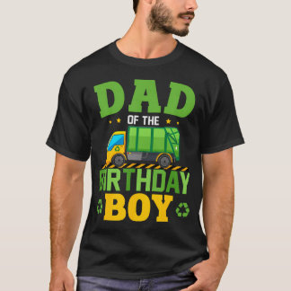 Dad Of The Birthday Boy Recycling Truck Birthday F Tシャツ