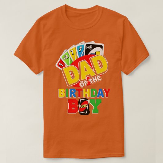 Dad of the Birthday Boy  Uno Daddy Papa Father 1st Tシャツ (デザイン正面)