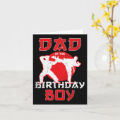 Dad Of The Birthday Karate Taekwondo Boy Martial A カード (黄色い花)