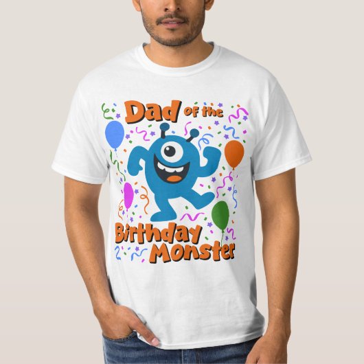 Dad of the Birthday Monster Tシャツ (正面)