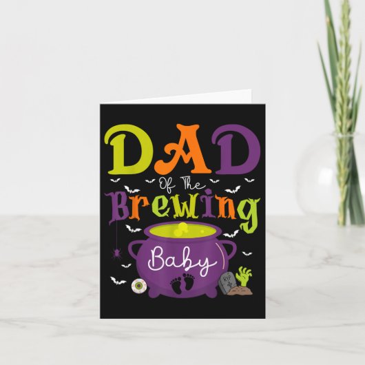 Dad Of The Brewing Baby Witch Baby Shower Ghost Ha カード (正面)