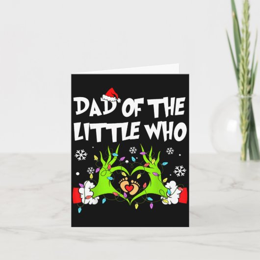 Dad Of The Little Who Funny Christmas Pregnancy An カード (正面)