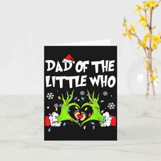 Dad Of The Little Who Funny Christmas Pregnancy An カード (黄色い花)