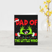 Dad Of The Little Who Funny Christmas Pregnancy An カード (黄色い花)