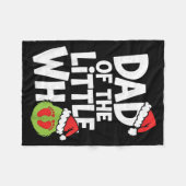 Dad Of The Little Who Funny Christmas Pregnancy An フリースブランケット (正面(横))