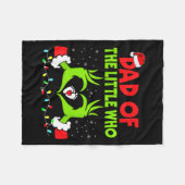 Dad Of The Little Who Funny Christmas Pregnancy An フリースブランケット (正面(横))