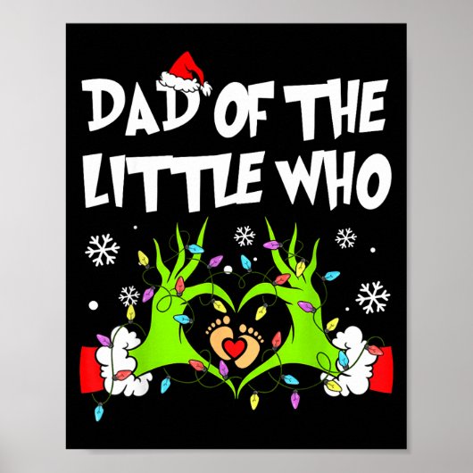 Dad Of The Little Who Funny Christmas Pregnancy An ポスター (正面)