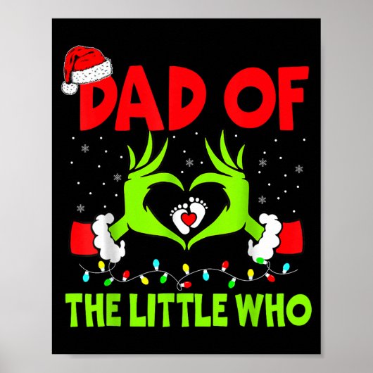 Dad Of The Little Who Funny Christmas Pregnancy An ポスター (正面)
