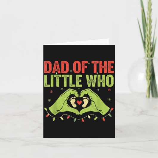 Dad Of The Little Who Qoute Christmas Pregnancy An カード (正面)