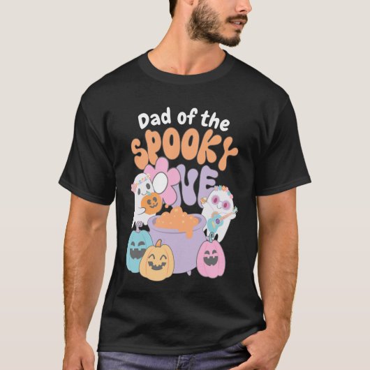 Dad of the Spooky One Hippie Halloween Tシャツ (正面)