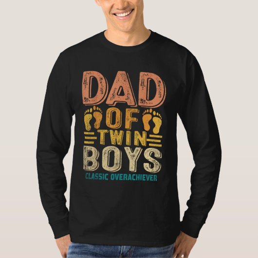 Dad Of Twin Boys Twin Dad Father Tシャツ (正面)