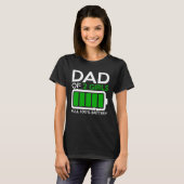 Dad Of Two Girls Full Battery For Men Dad Father Tシャツ (正面フル)